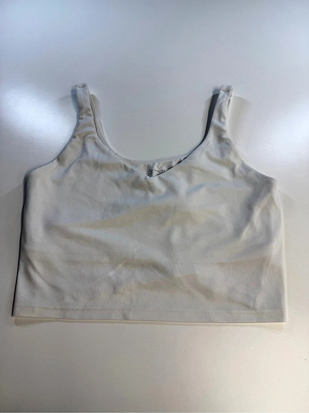 Offline by Aerie Real Me Crop Tank Top White Large